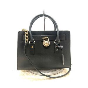 🎁🎊NWT! Michael Kors HAMILTON East West Satchel Handbag Black Msrp:298.00